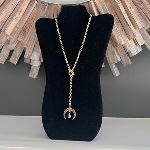 Katia Designs 18” necklace with 5” crescent moon pendant